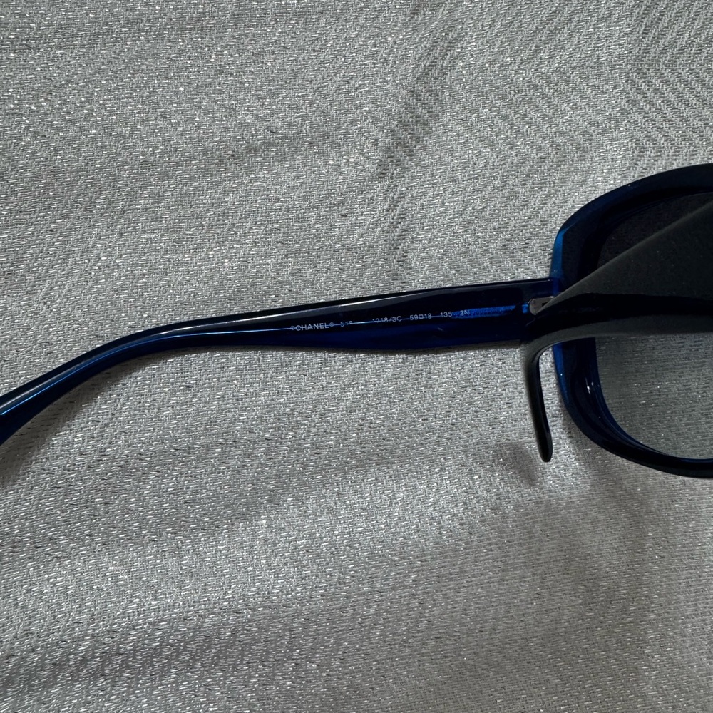 CHANEL CC Sunglasses 5183 Blue CC square-frame sunglasses Fashion Luxury VINTAGE - Picture 7 of 17